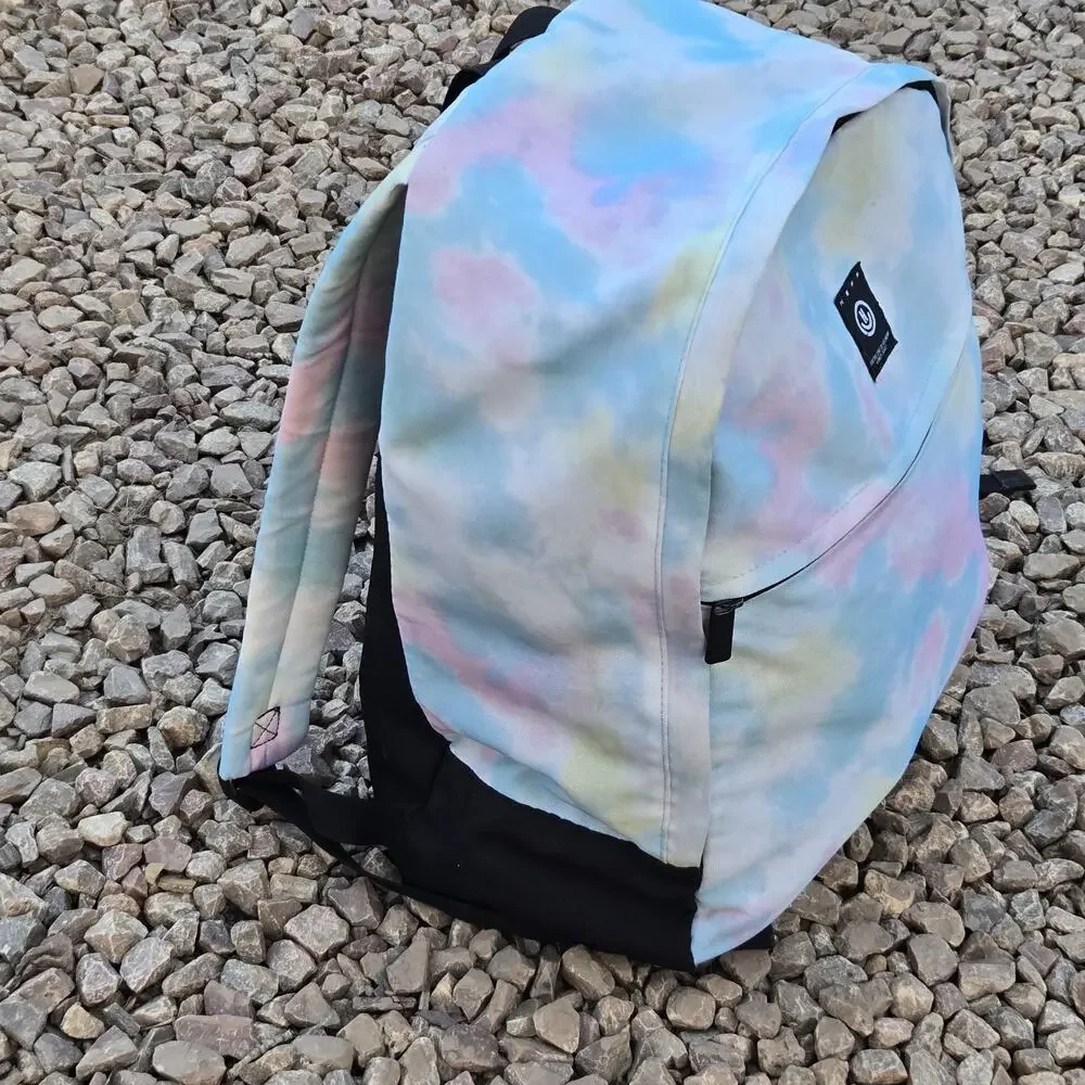 Neff Backpack Tie Dye Pastel Bag Travel Carry On School Hiking Zip Pockets‎